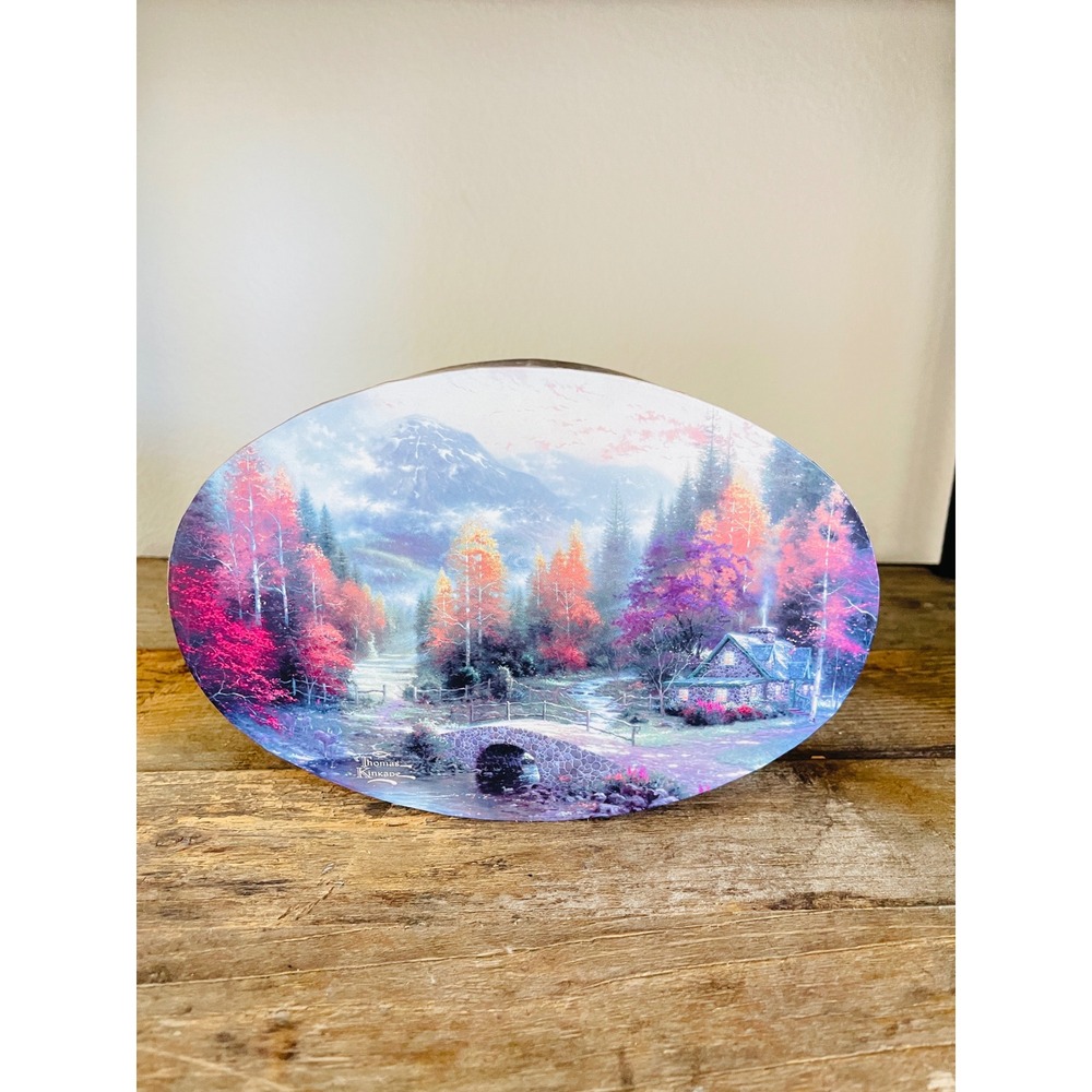 Thomas Kinkade Home Valley of Peace OS Multi Gift Box Oval Trinket